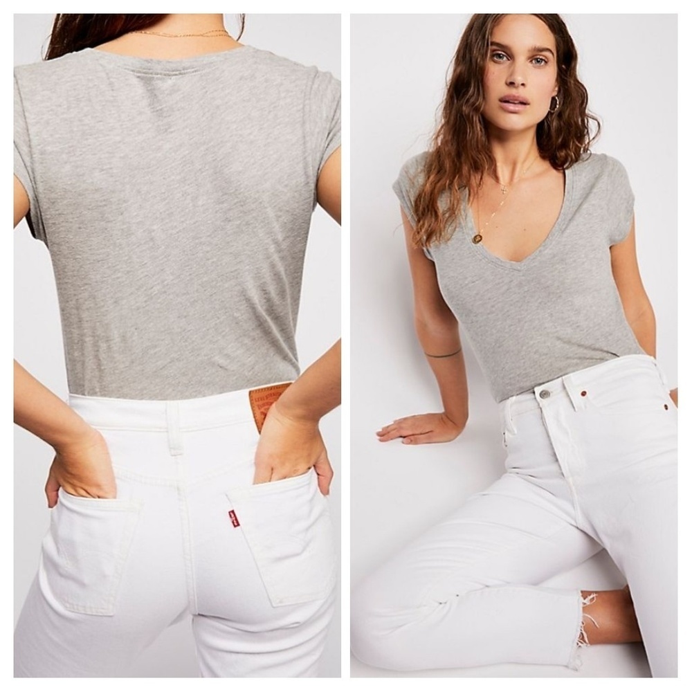 Free people v neck bodysuit‎ tee